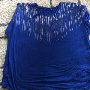 Blue/silver top. Never worn